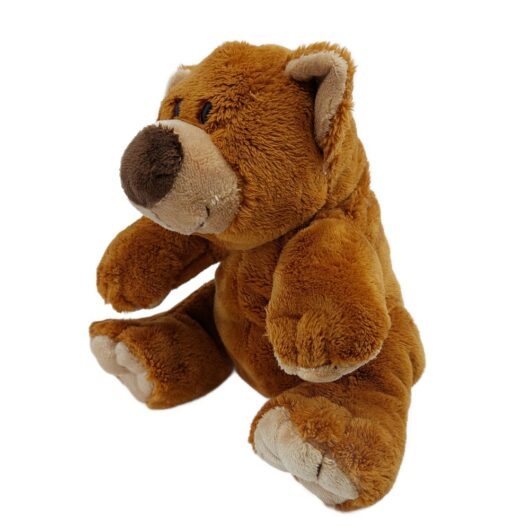 Sitzbaer-Poldi-4 Brauner Plüschbär seitlich von vorne rechts