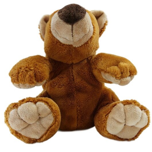 Sitzbaer-Poldi-5 Brauner Plüschbär von vorne dicker Bauch