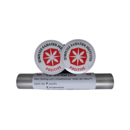 py-car-bio-kat-lkw-2 metallrohr mit grünem klettband und zwei Aufkleber