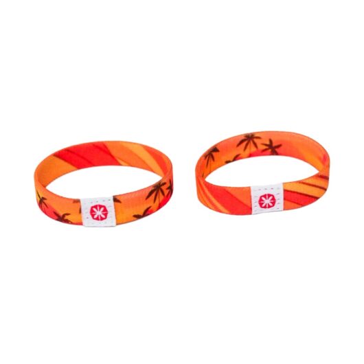 energiearmband-orange Zwei orangene Textilarmbänder mit PEN-YANG® Logo